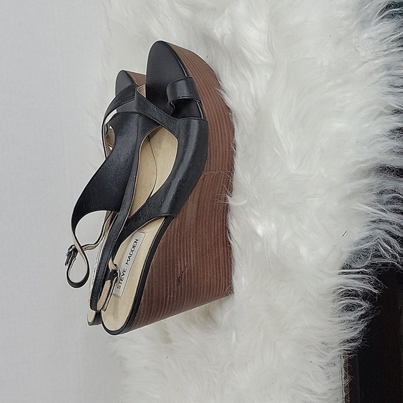 STEVE MADDEN‎ Black Sauna Platform Shoes Size 9 - Picture 2 of 7